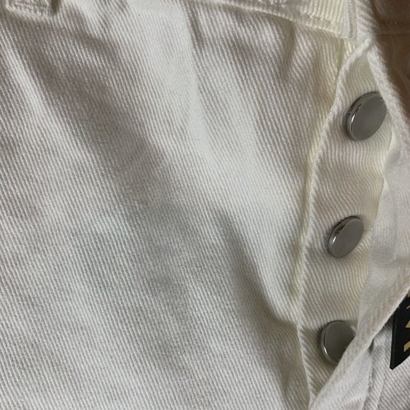 AFRM Denim Ankle Jeans Women's Size 27 White Mid Rise Distressed Cotton 6371‎ - Picture 3 of 9